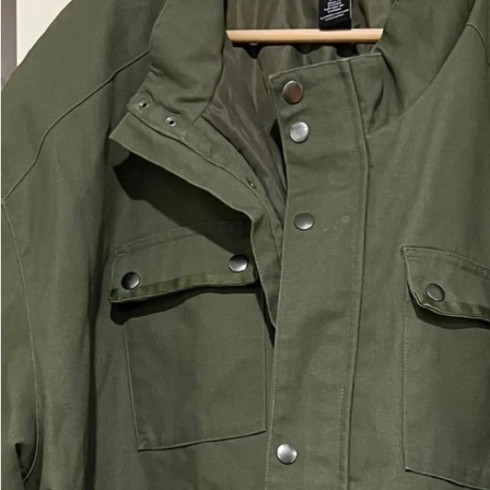 SYNRGY DXL Olive Green Canvas Military Field Jacket  Lined Mens 3XL